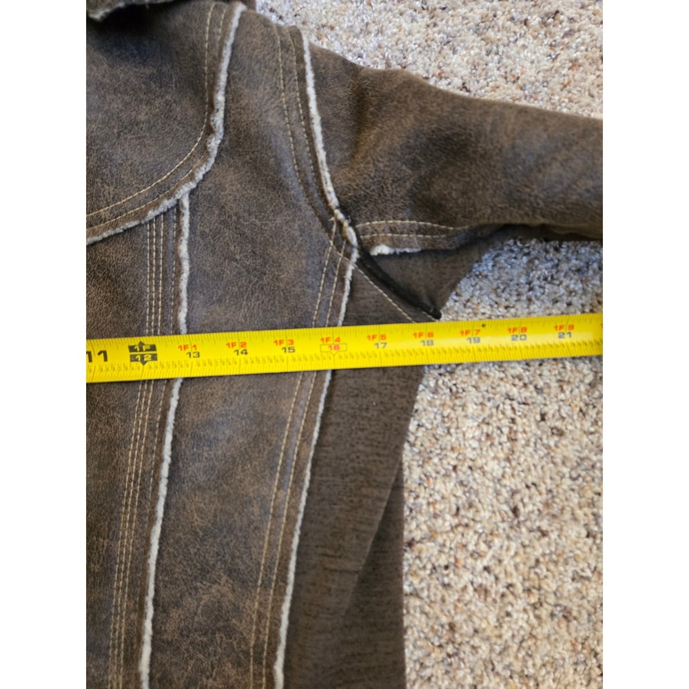 KÜHL Projekt Faux Shearling Fleece Lined Hooded Jacket Brown Small - Picture 10 of 12